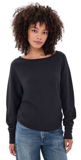 Free People Free People Jess Thermal Tee Black