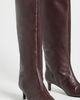 Free People Free People Kiki Kitten Heel Leather Boots Mahogany Leather - 5