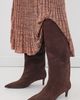Free People Free People Kiki Kitten Heel Suede Boots Chocolate Suede - 3