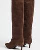 Free People Free People Kiki Kitten Heel Suede Boots Chocolate Suede - 4