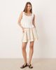 Free People Free People lady tulip ruffle mini skirt in tea-Neutral - 2