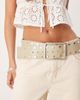 Free People Free People Laurel Hex hip belt in matcha green - 1