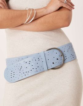 Free People Free People Laurel hip belt in chambay blue