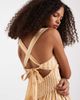 Free People Free People laurel plaid drop waist mini dress in neutral stripe combo-Multi - 3