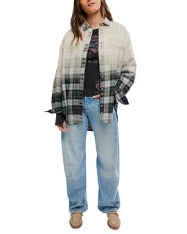 Free People Free People Lexi Cotton Plaid Shirt