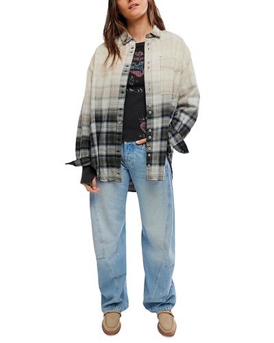 Free People Free People Lexi Cotton Plaid Shirt