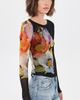 Free People Free People Lilly Printed Long Sleeve Tee Black Combo - 4