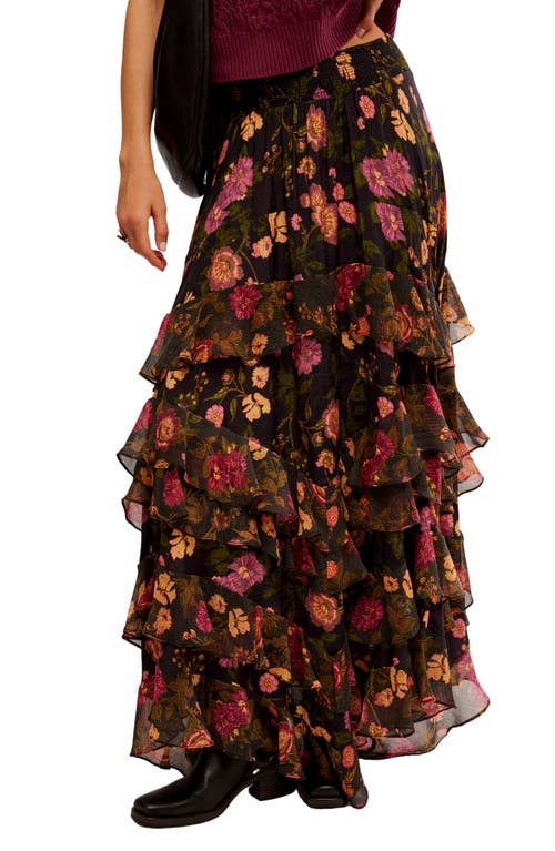 Free People Free People Lolita Floral Ruffle Maxi Skirt