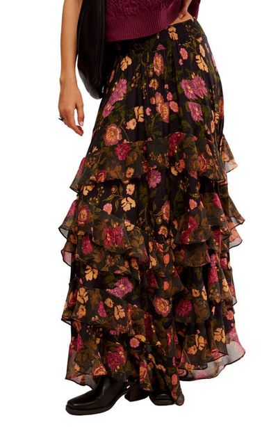 Free People Free People Lolita Floral Ruffle Maxi Skirt