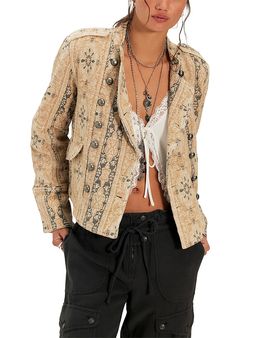 Free People Free People Lotty Cotton Blend Jacquard Jacket