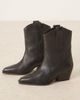 Free People Free People low heel leather cowboy boots in black - 2