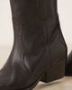Free People Free People low heel leather cowboy boots in black - 4