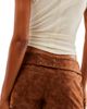Free People Free People Low Rise Faux Suede Micro Miniskort - 2