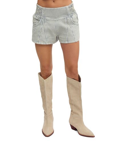 Free People Free People Luna Railroad Shorts