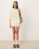 Free People Free People maddie striped oversized t-shirt in yellow - 2