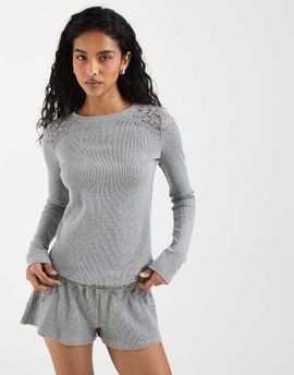 Free People Free People made you blush layering top in heather gray
