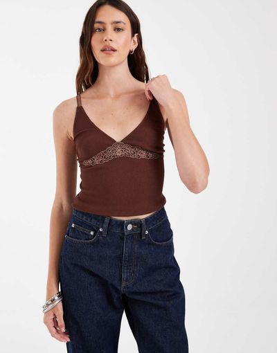 Free People Free People Made You Blush lounge tank in brown