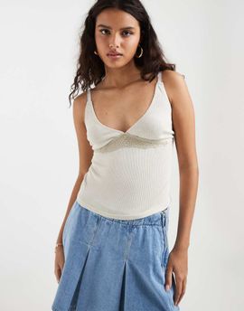 Free People Free People made you blush lounge tank in oat cream-Neutral