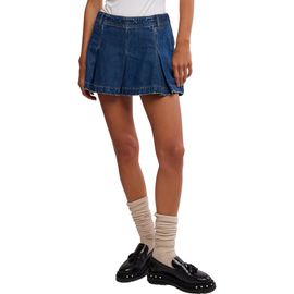 Free People Free People Madison Pleated Denim Miniskirt