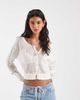 Free People Free People Maris fine gauge cardigan in ivory-White - 4