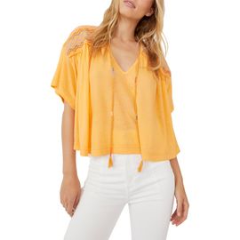 Free People Free People Market Embroidered V-Neck Top