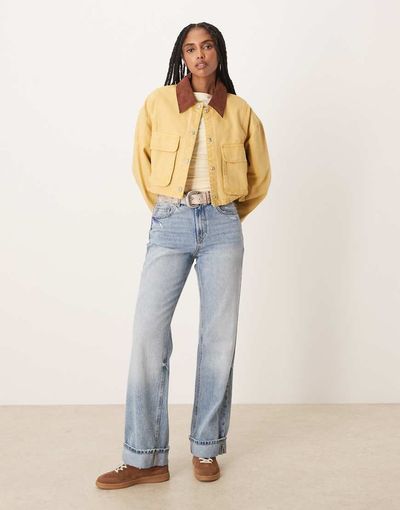 Free People Free People Martha workwear jacket in rattan beige-Neutral
