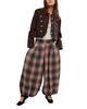 Free People Free People Moonflower Plaid Cotton Ballon Leg Pants - 2