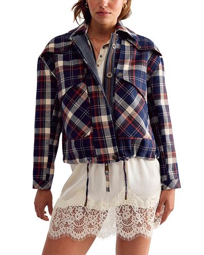 Free People Free People Morant Bay Plaid Zip Front Jacket