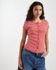Free People Free People most wanted short cardigan in red striped print-Multi - 1