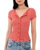 Free People Free People Most Wanted Striped Cardigan Red/White Stripe - 1