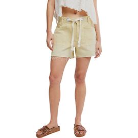 Free People Free People Moxie Mid Rise Belted Drawstring Cutoff Denim Shorts