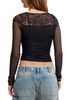 Free People Free People Night Mode Mesh Lace Layering Top - 3