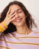 Free People Free People nina striped long sleeve top in pink - 2