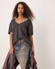 Free People Free People nina v-neck oversized T-shirt in black - 1