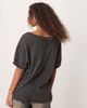 Free People Free People nina v-neck oversized T-shirt in black - 4
