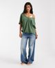 Free People Free People Nina v neck tee in dark green - 1