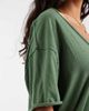 Free People Free People Nina v neck tee in dark green - 3