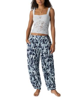 Free People Free People On Repeat Drawstring Cuffed Pajama Pants