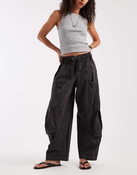 Free People Free People Onset parachute pants in black sand