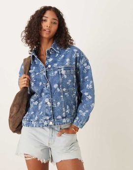 Free People Free People Opal Swim denim jacket in mid wash blue