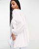 Free People Free People oxford swing tunic blouse in off white-Blue - 4