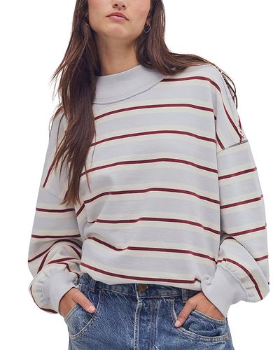 Free People Free People Palm Spring Cotton Mock Neck Sweatshirt