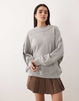 Free People Free People palm springs turtle pullover sweater in heather gray