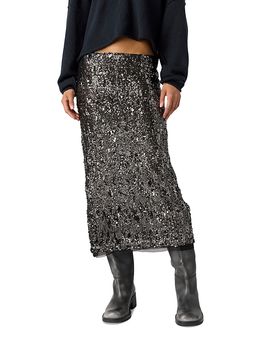 Free People Free People Party Trick Sequin Midi Skirt