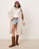 Free People Free People perry washed trench coat in french oak-White - 1