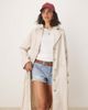 Free People Free People perry washed trench coat in french oak-White - 3
