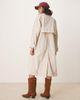 Free People Free People perry washed trench coat in french oak-White - 4
