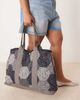 Free People Free People pippa patchwork tote bag in navy blue - 4