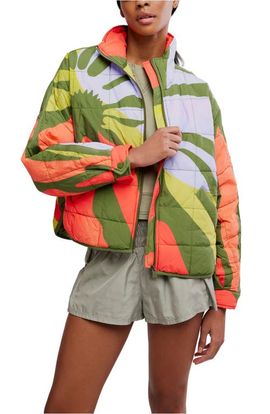 Free People Free People Pippa Placement Print Quilted Jacket