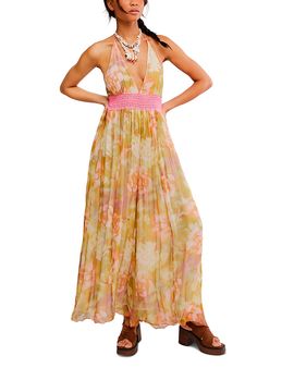 Free People Free People Plunging Neck Flowing Jumpsuit